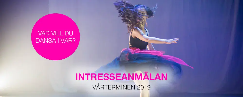 Intresseanmälan för danskurser vårterminen 2019