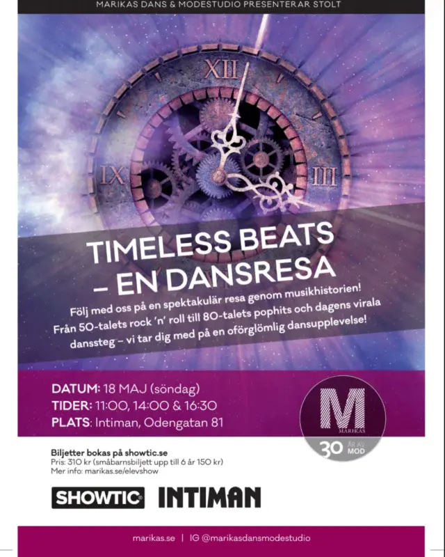 TIMELESS BEATS - en dansresa! ✨✨✨
Show 2025 🔥Biljettsläpp 14/4🔥Håll utkik för mer info! ✨#dansshow #elevshow #2025 #intiman #stockholm